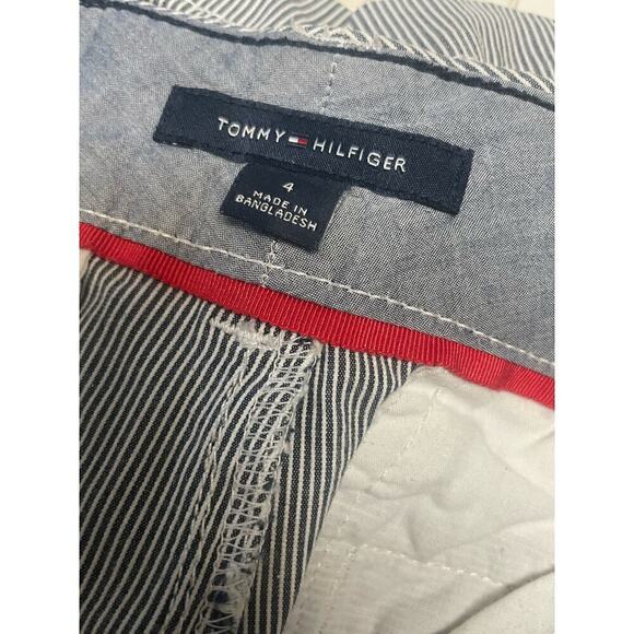 Tommy Hilfiger Railroad Stripe Shorts Chino Flat Front Size 4 - Picture 4 of 4